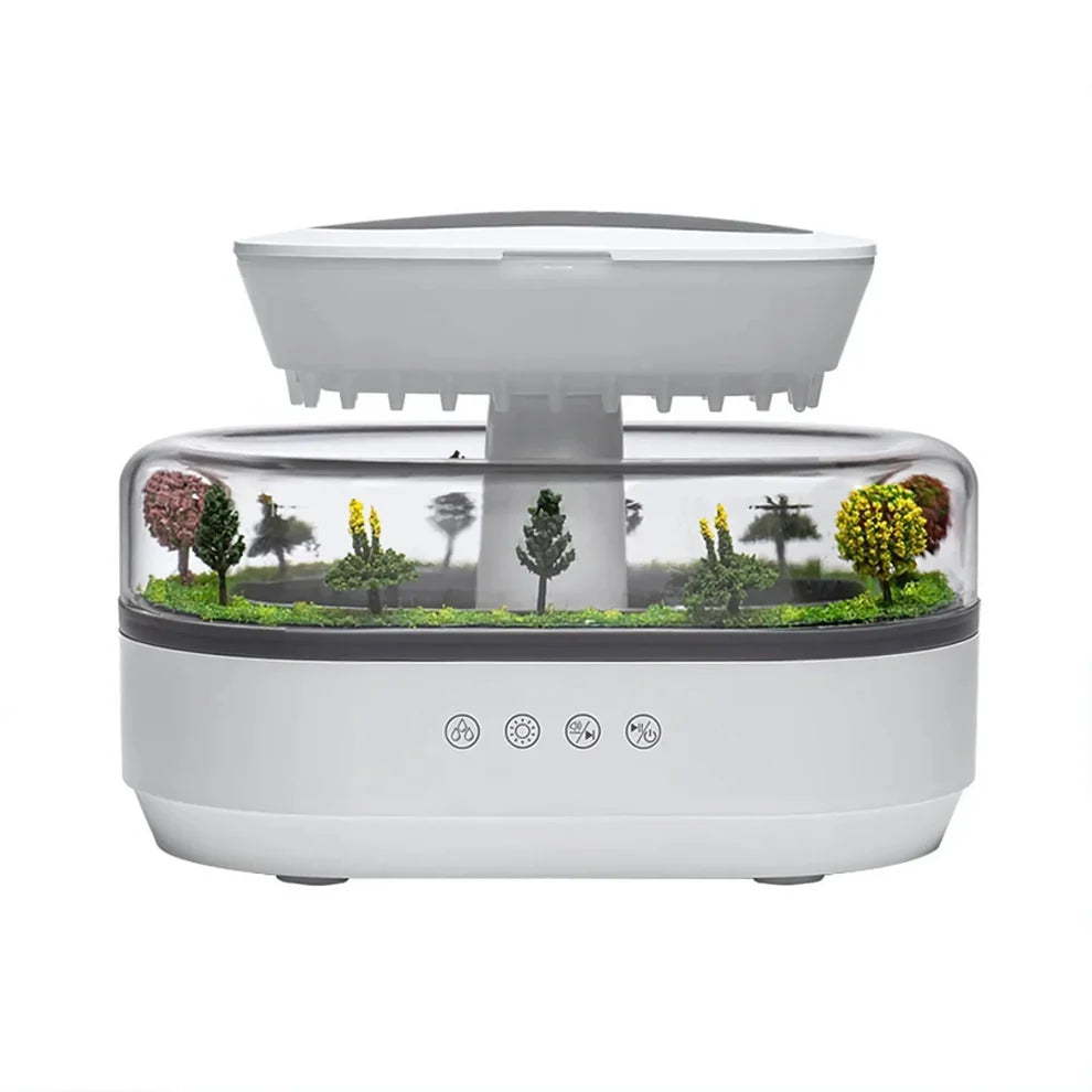 Humidificador de aire con efecto lluvia
