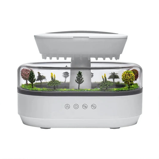 Humidificador de aire con efecto lluvia