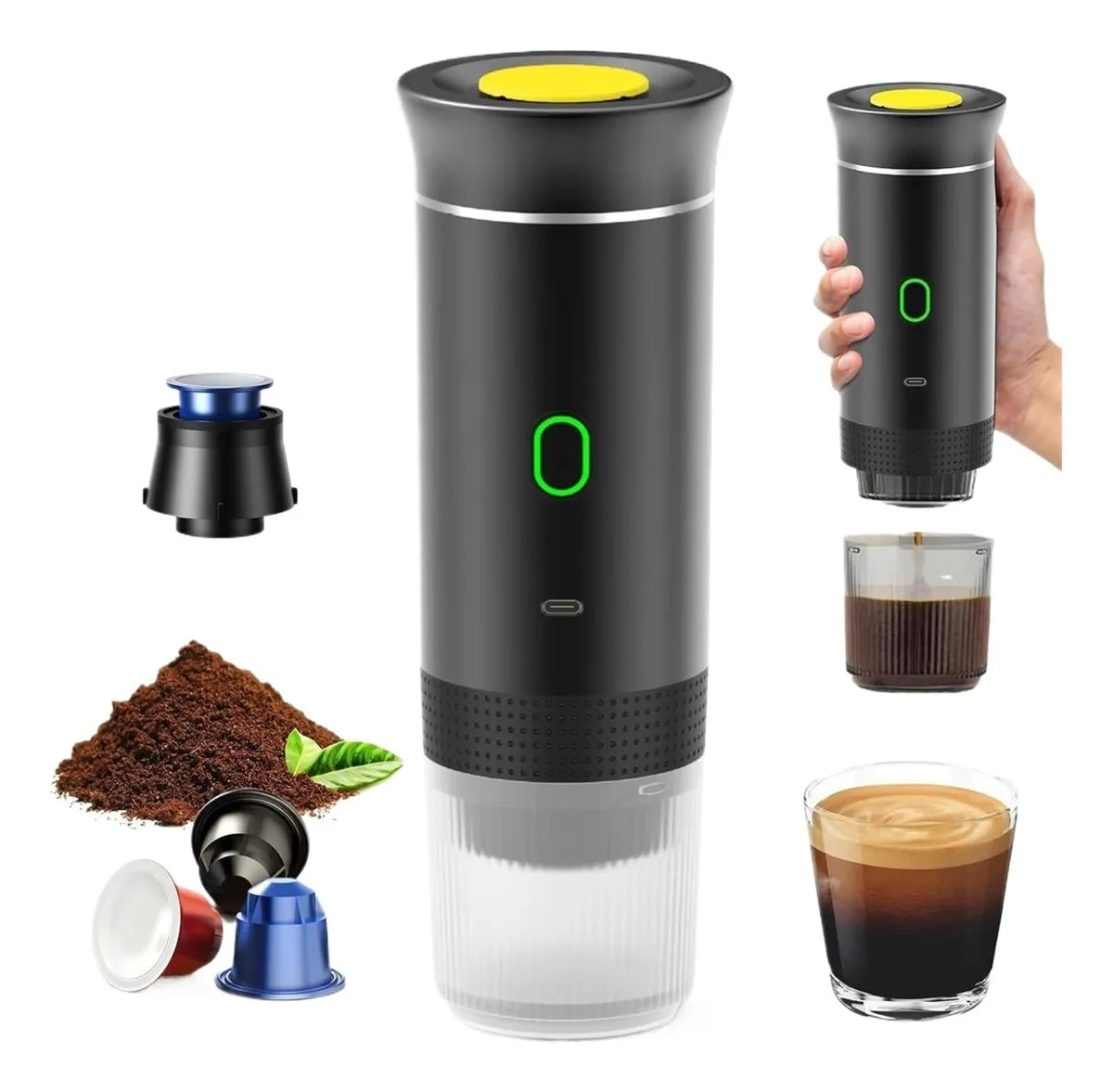 Cafetera eléctrica portátil 3 en 1