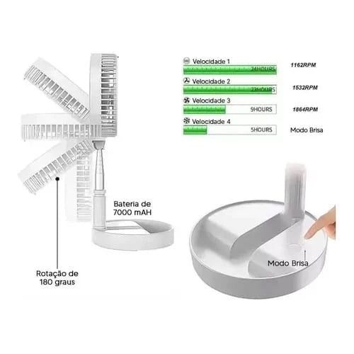 Ventilador portátil plegable